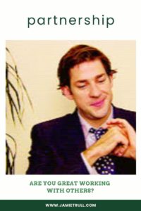 Jim represents a partnership because he is easy to get along with. When choosing a business entity, make sure you can get along with others before forming a partnership!