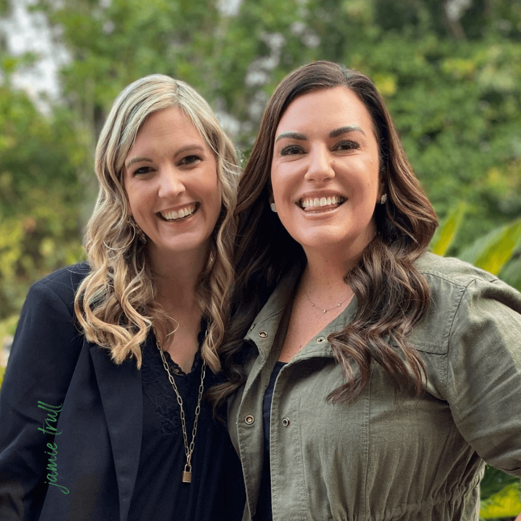 Jamie Trull and Amy Porterfield smile for the camera, celebrating Jamie's success selling online courses after learning Amy's system in Digital Course Academy. I have loved learning how to create my own online courses and  being a part of the DCA online course affiliate programs and Amy Porterfield's affiliate networks.  Time with Jamie will go beyond each digital course lesson to find insights in what truly makes your own digital course a PROFITABLE online course.