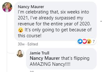 Nancy had a lot of leeway to create her desired profit margin and reach her financial goals.