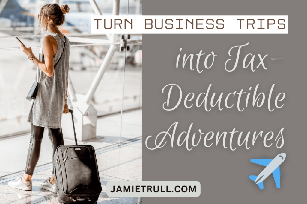 Woman at the airport with a suitcase and phone, representing a self-employed entrepreneur using the qualified business income deduction to deduct expenses from business travel.