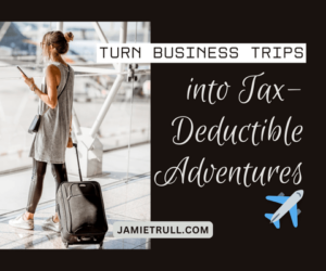 Woman at the airport with a suitcase and phone, representing a self-employed entrepreneur using the qualified business income deduction to deduct expenses from business travel.
