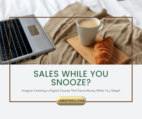 Cozy scene showing a laptop, a cup of coffee, and a croissant on a bed, symbolizing how career opportunities in advertising, analytics, and multimedia can create revenue and a life of demand-driven success. Perfect for showcasing how a team or company can build a digital course that earns money around the world.