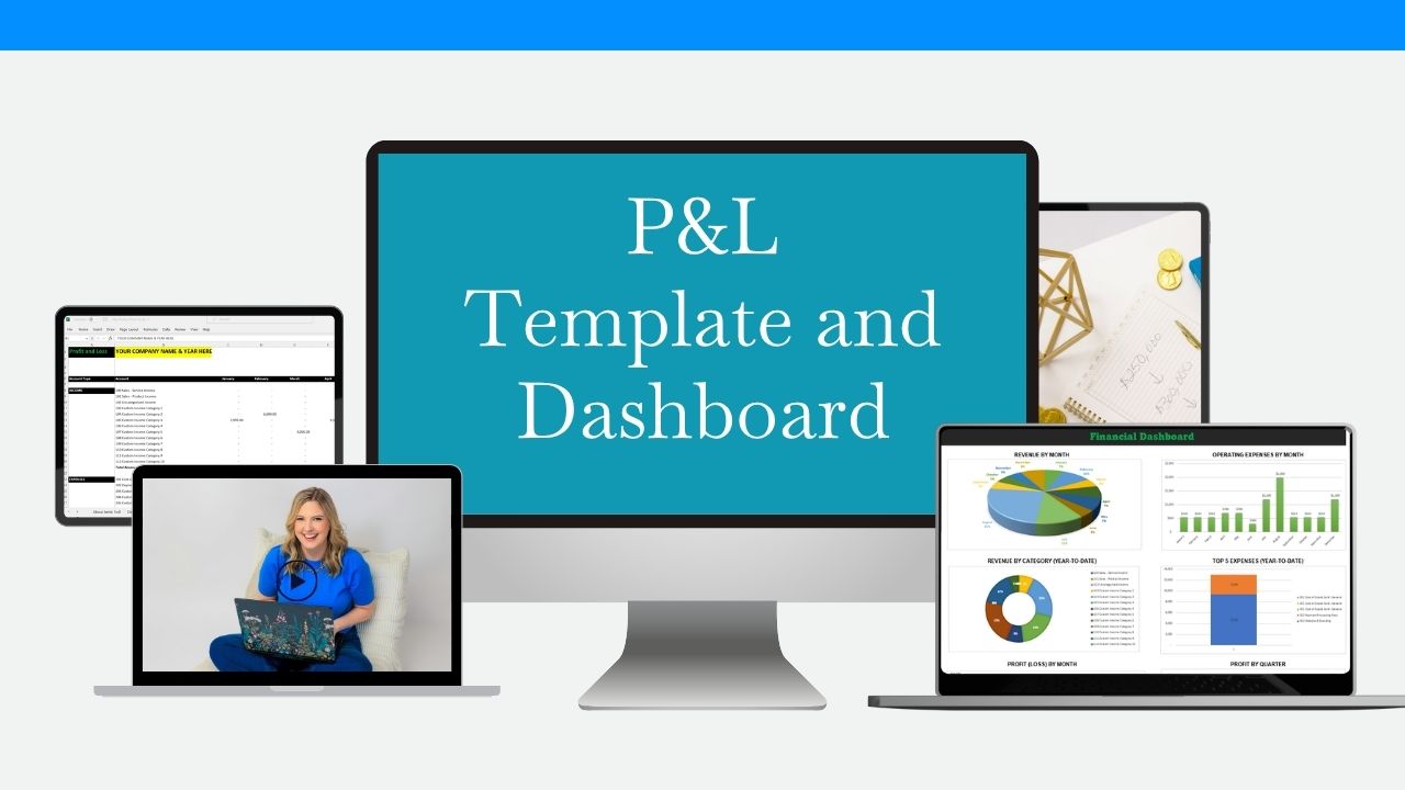 profit and loss template and dashboard for small business owners to track income expenses and understand profitability
