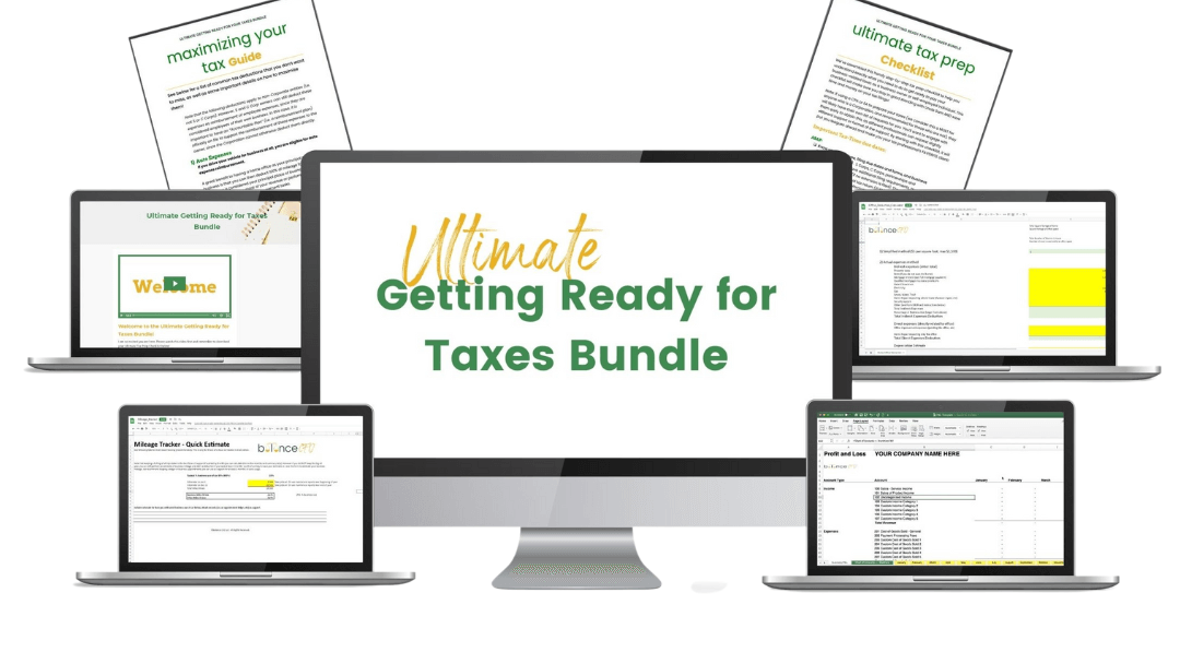 Our ultimate tax bundle has what you need to understand self employment tax, income tax, and how to track your business income.
