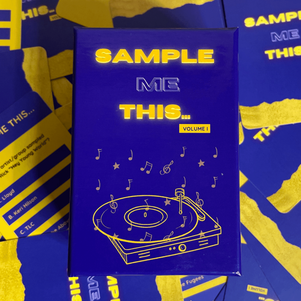 Your big brain music buddies will be sold on this Sample Me This Trivia Game!