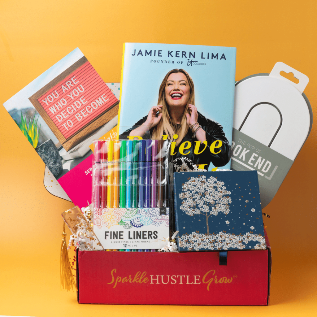 Give the gift of continued success with the Sparkle, Hustle, Grow subscription box.