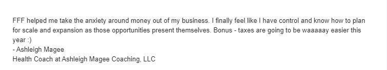 Get closer to your long term financial goals with the FFF program!