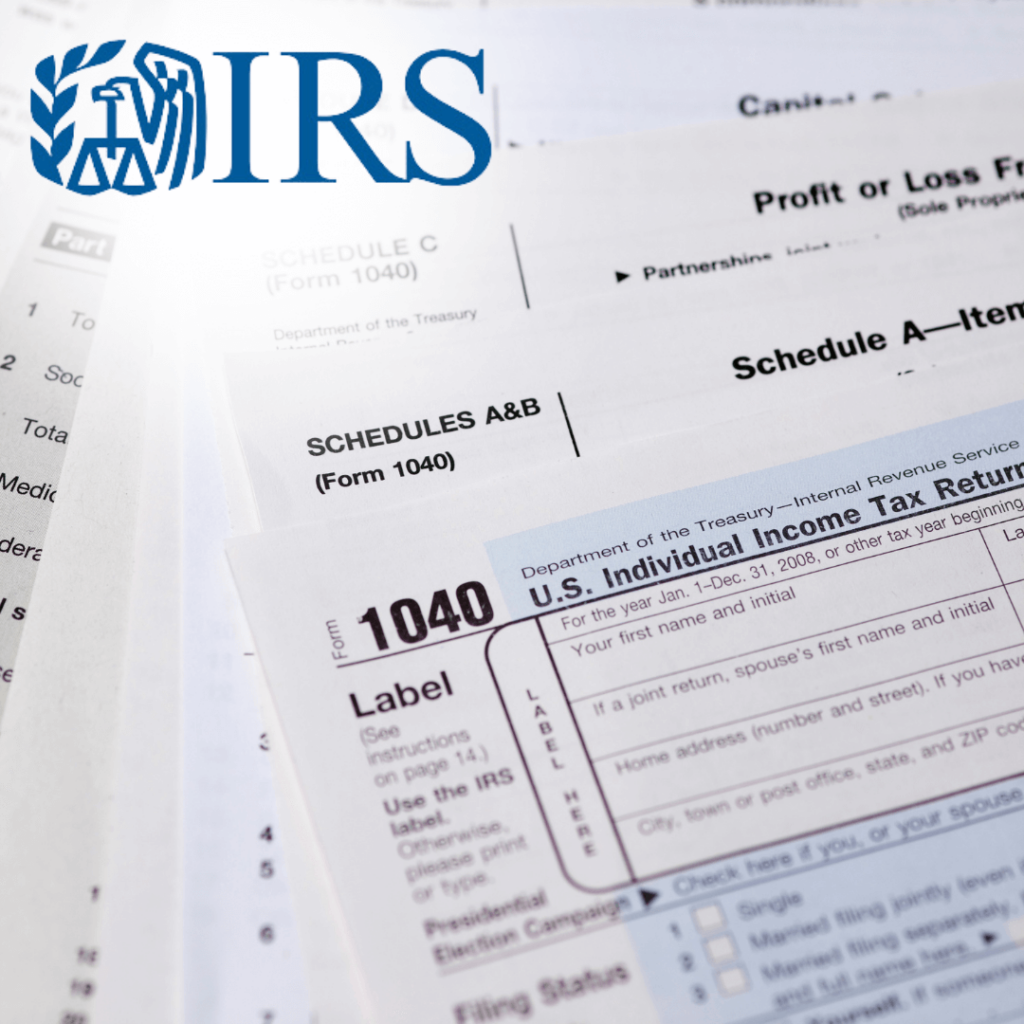 A symbolic image representing the process of filing a federal tax return 1040, the official document used to report income and determine tax obligations to the U.S. federal government.