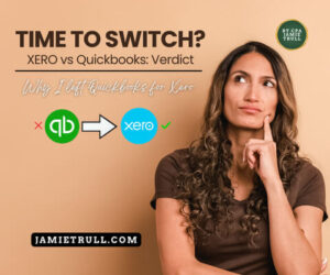 Thoughtful woman comparing quickbooks and xero to determine the best fit for small business needs, including a breakdown of quickbooks payroll features, current quickbooks offers, and the value of quickbooks live bookkeeping versus Xero's collaborative interface.